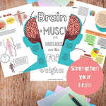 printable colorful activities about brain